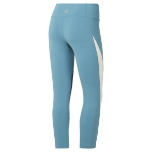 Legginsy Damskie Reebok Lux 3/4 Turkusowe PL 25MJOLG